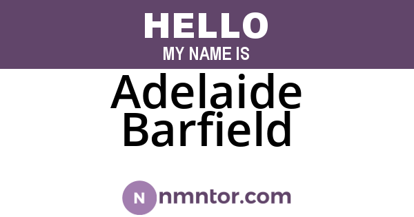 Adelaide Barfield