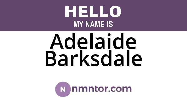 Adelaide Barksdale