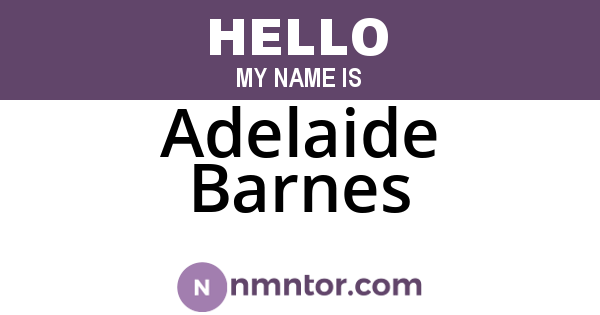 Adelaide Barnes