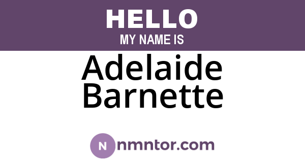 Adelaide Barnette