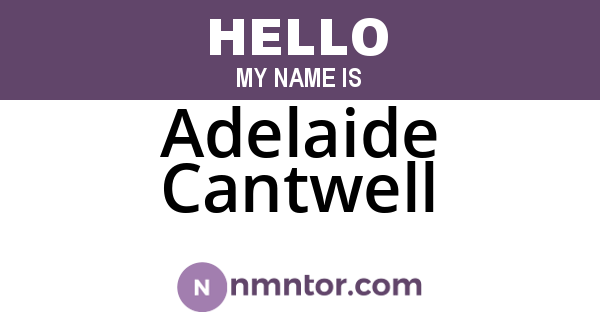 Adelaide Cantwell