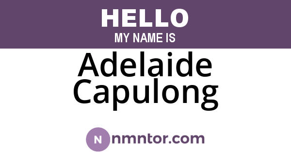 Adelaide Capulong