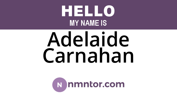 Adelaide Carnahan