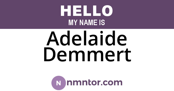 Adelaide Demmert