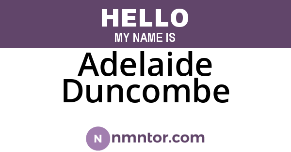 Adelaide Duncombe
