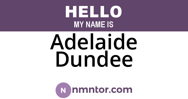 Adelaide Dundee