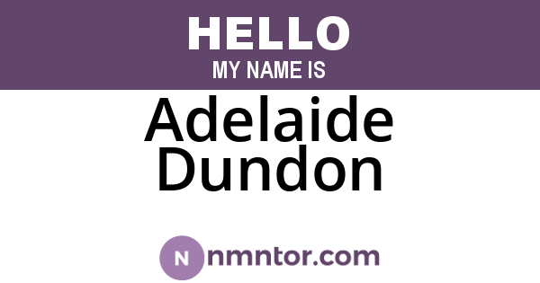 Adelaide Dundon