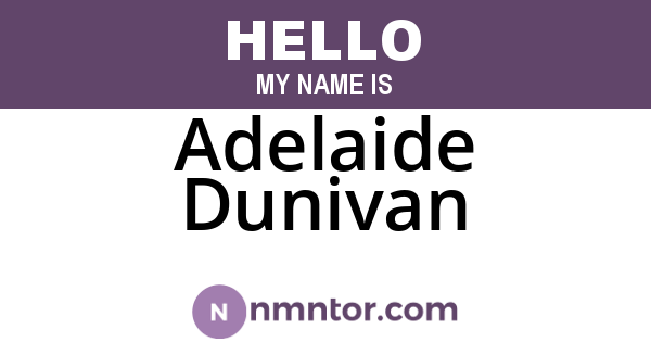 Adelaide Dunivan