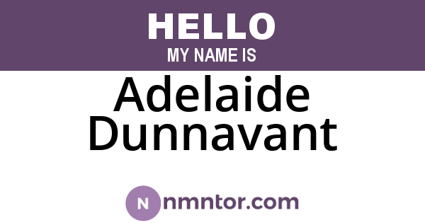 Adelaide Dunnavant