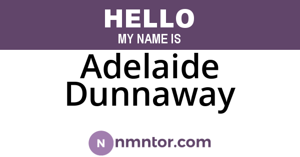 Adelaide Dunnaway