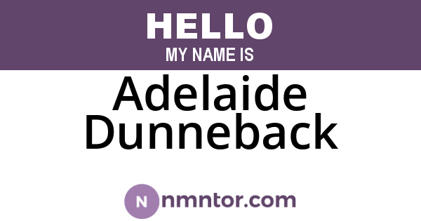 Adelaide Dunneback