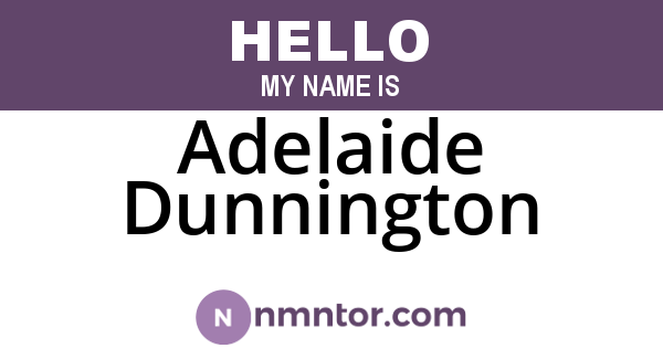Adelaide Dunnington