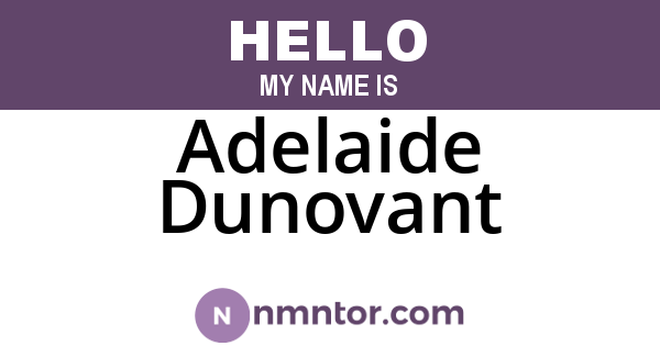 Adelaide Dunovant