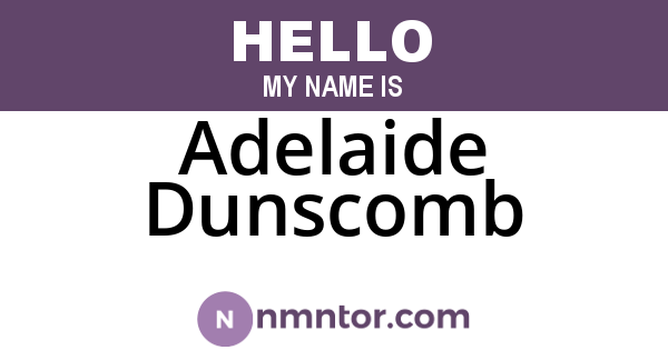 Adelaide Dunscomb