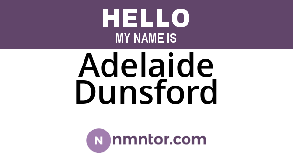Adelaide Dunsford
