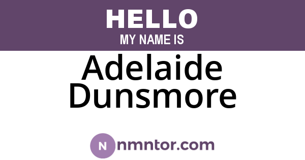 Adelaide Dunsmore