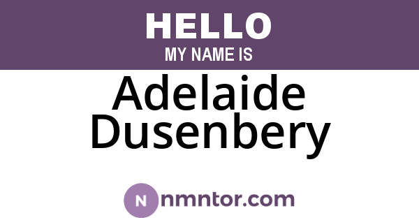 Adelaide Dusenbery