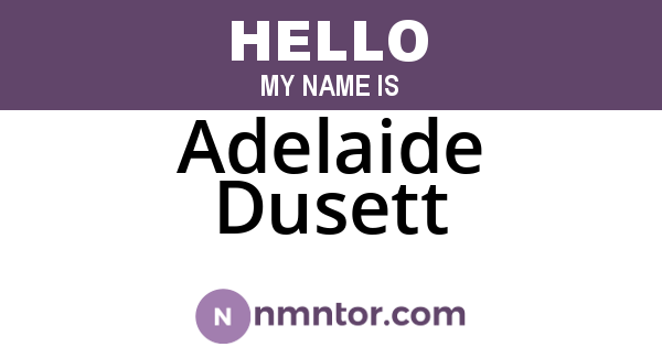 Adelaide Dusett