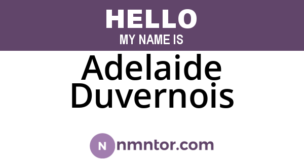 Adelaide Duvernois