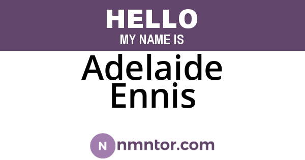 Adelaide Ennis