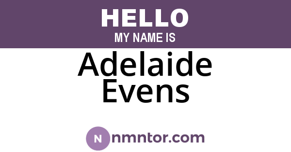 Adelaide Evens