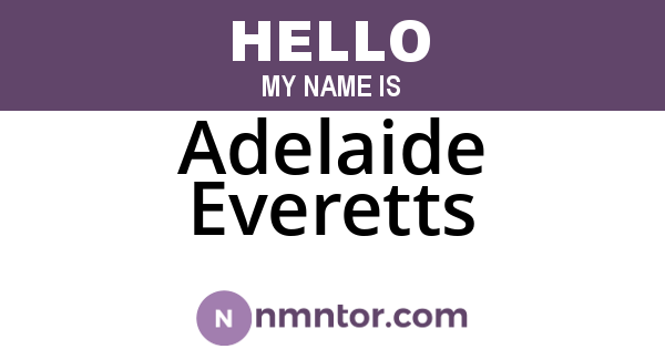 Adelaide Everetts