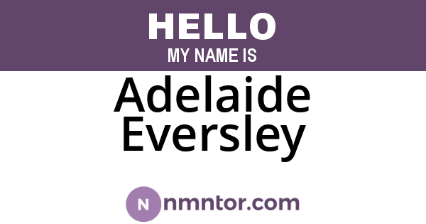 Adelaide Eversley