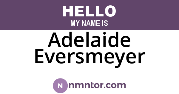 Adelaide Eversmeyer