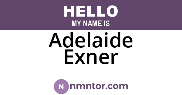 Adelaide Exner