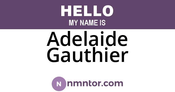 Adelaide Gauthier