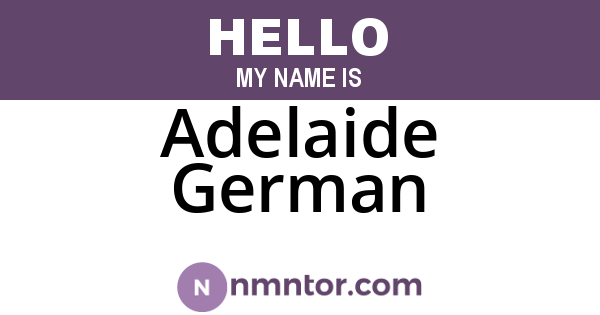 Adelaide German