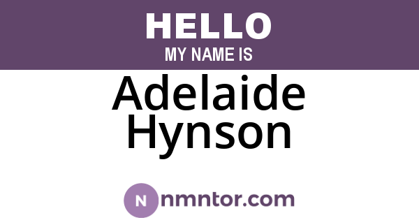 Adelaide Hynson