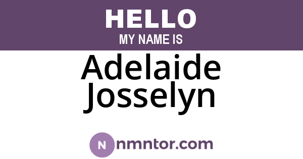 Adelaide Josselyn
