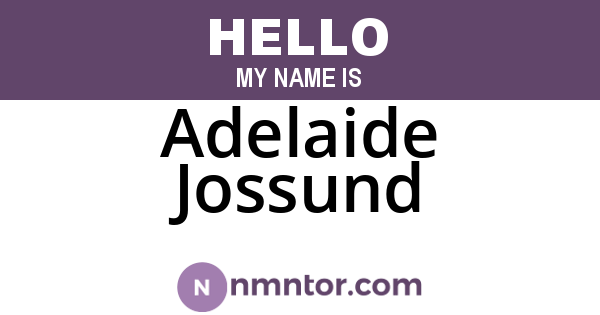 Adelaide Jossund
