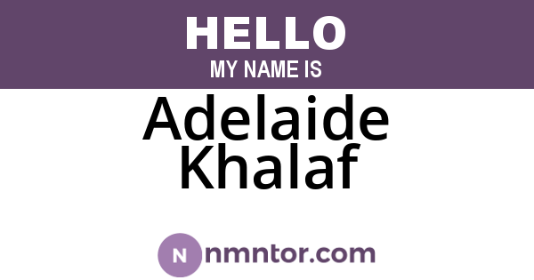 Adelaide Khalaf