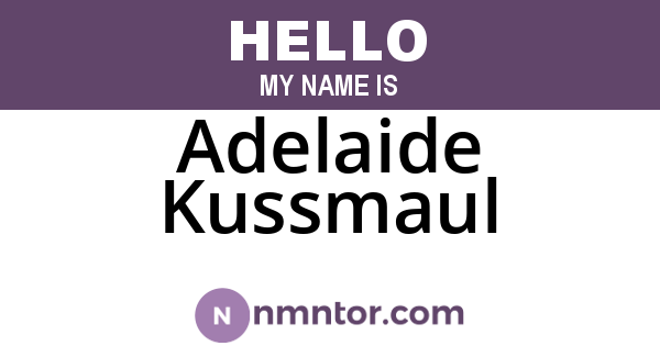 Adelaide Kussmaul