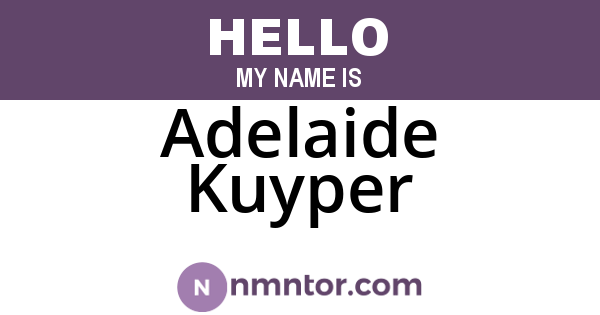 Adelaide Kuyper