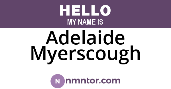 Adelaide Myerscough