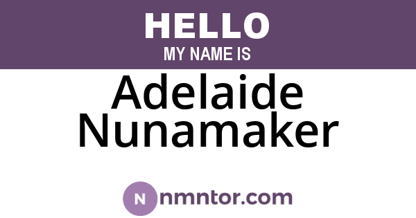 Adelaide Nunamaker