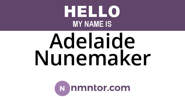 Adelaide Nunemaker