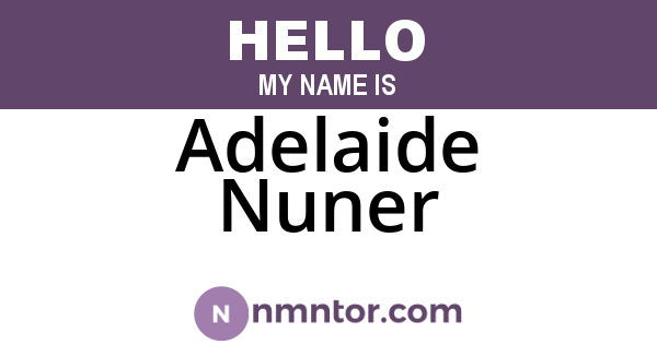 Adelaide Nuner