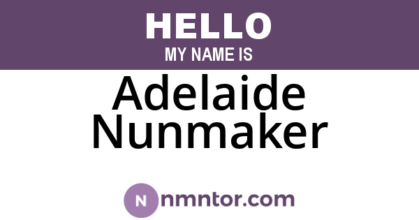 Adelaide Nunmaker