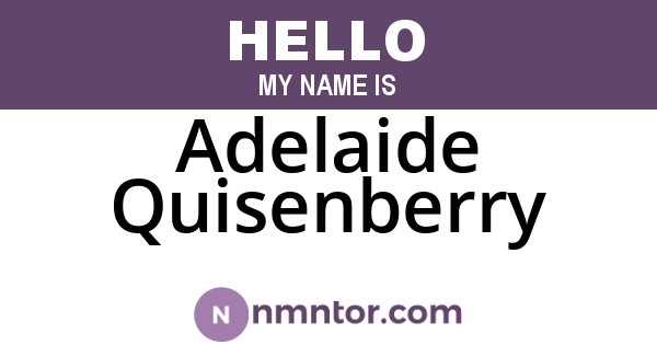 Adelaide Quisenberry