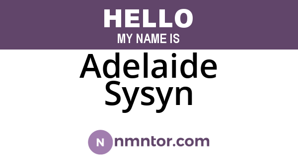 Adelaide Sysyn