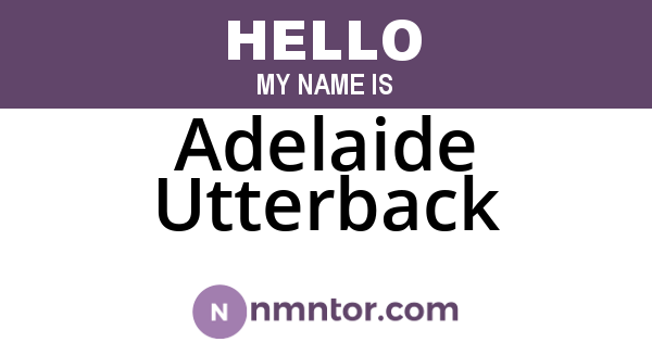 Adelaide Utterback