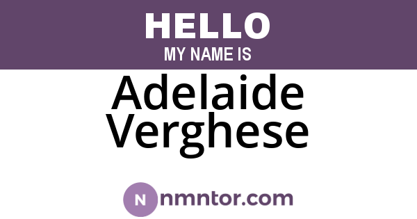 Adelaide Verghese