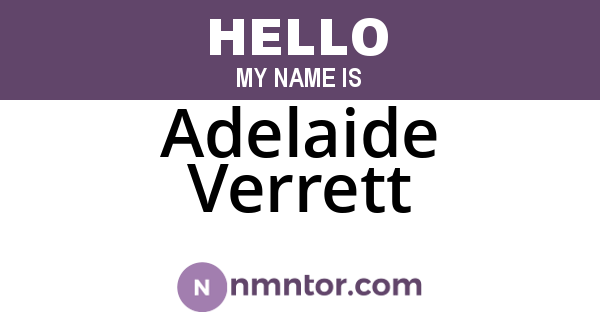 Adelaide Verrett
