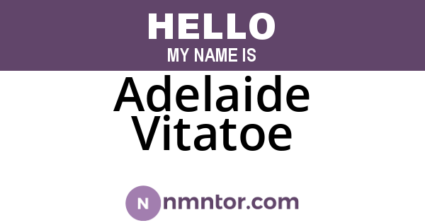 Adelaide Vitatoe