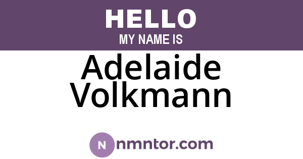 Adelaide Volkmann