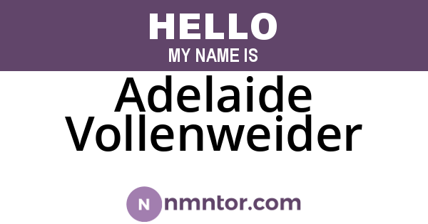 Adelaide Vollenweider